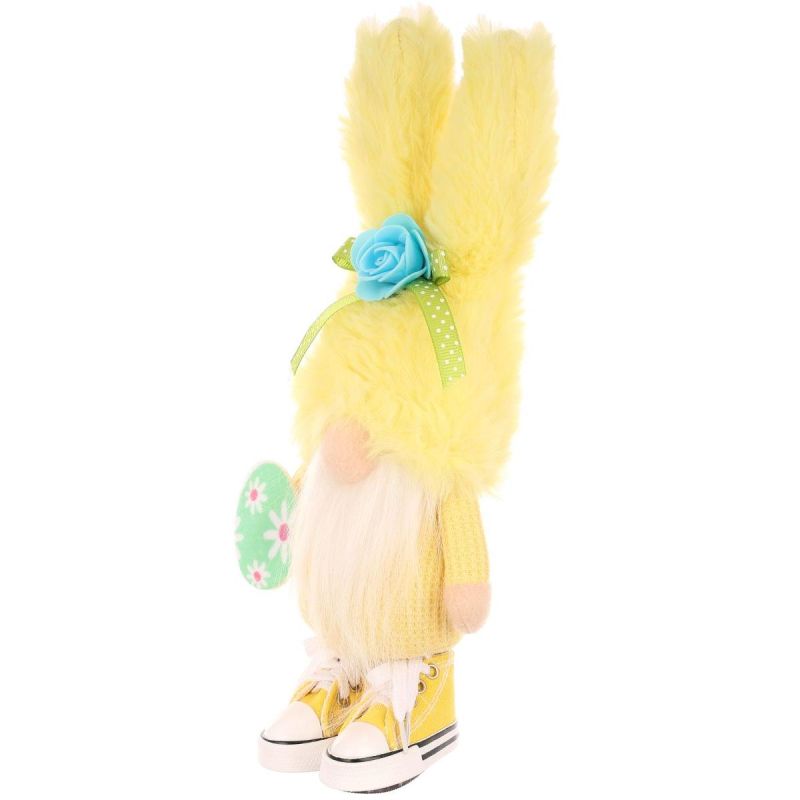 gnome bunny 25cm yellow in sneakers spring decoration Home and Garden/Equipment Your Sports Performance