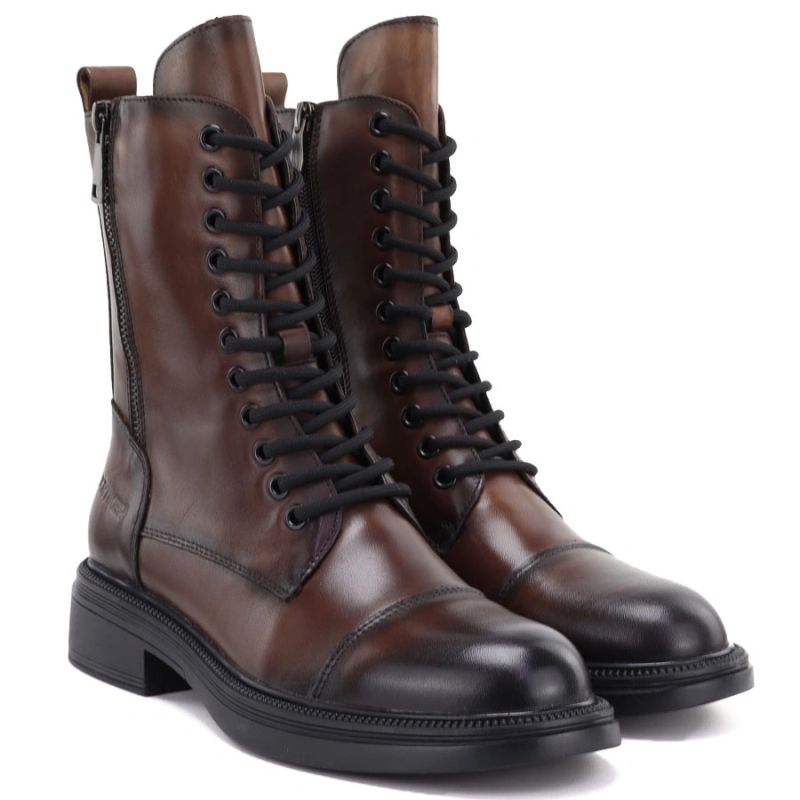 Brown Women’s Leather Worker Boots Artiker 59C1207