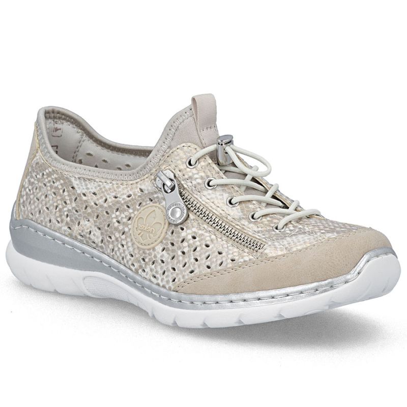 Women's sports shoes, openwork gold, Rieker L3252-92 Rieker