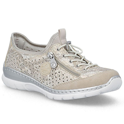 Women's sports shoes, openwork gold, Rieker L3252-92 Rieker