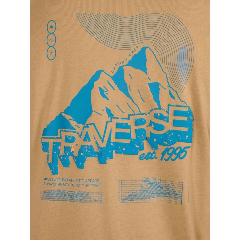 Men's regular printed T-shirt 4F 4FRAW25TTSHM3377-83S 4f