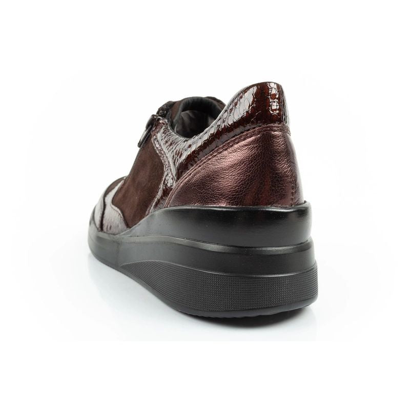 Scholl Emma Laces Women's Sports Shoes Leather Brown Platform Scholl