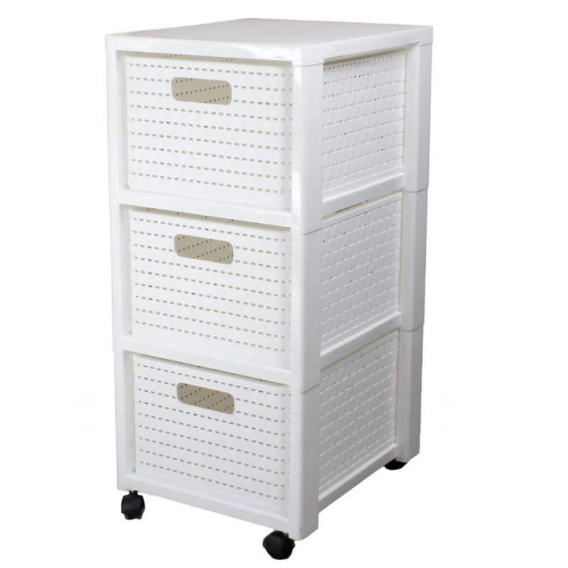 ROTHO Large bookcase with 3 drawers COUNTRY white Dla zwierząt/Miski, pojemniki i poidełka (uniwersalne) Your Sports Performance
