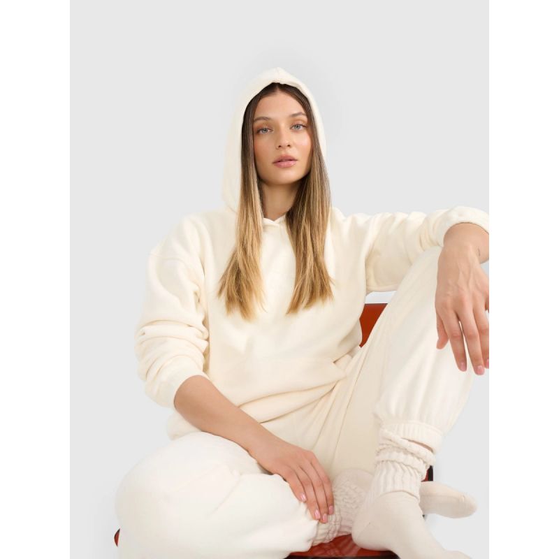 4FWarm loose fleece with hood for women 4F4FRAW25TFLEF451-11S *Kategoria tymczasowa Your Sports Performance