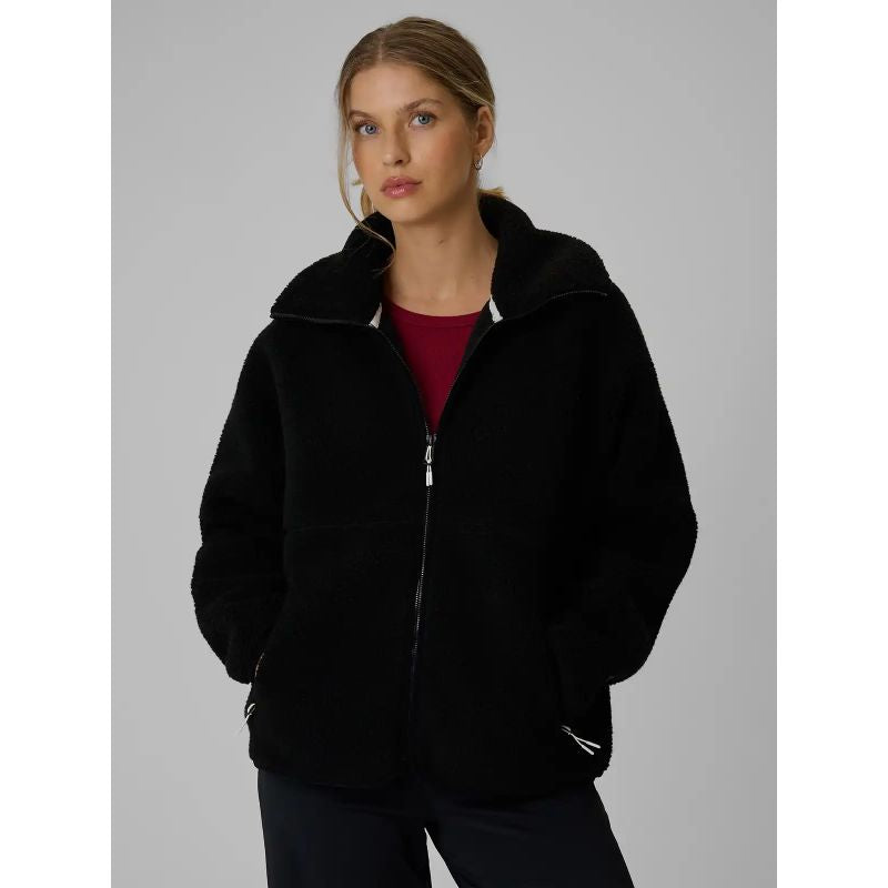 Women's loose sherpa fleece with stand-up collar 4F 4FWAW26TFLEF463-20S