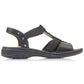Black leather Roman sandals Rieker W 64580 Footwear/Outdoor Your Sports Performance