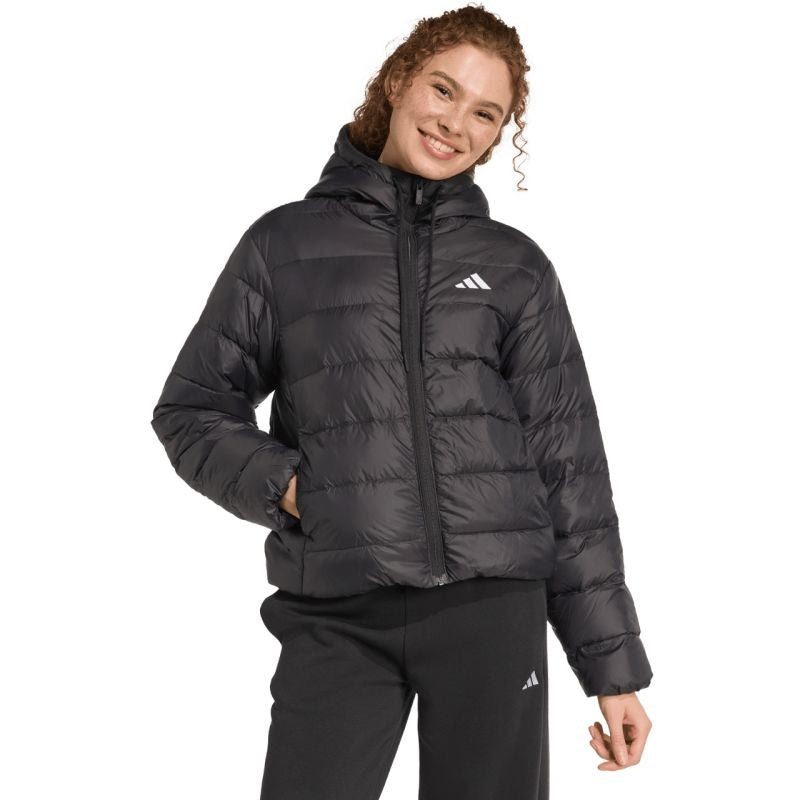 Women's adidas Essentials Climawarm Light Down Hoodie Jacket Black KC1580 In preparation Adidas