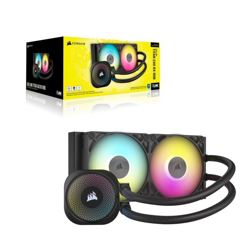 Corsair iCUE LINK TITAN RX RGB Processor All-in-One Liquid Cooler 12 cm Black 1 pc. Chłodzenie/Chłodzenie - zestawy chłodzenia wodnego Your Sports Performance