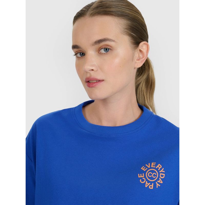 Women's oversize printed T-shirt 4F 4FWSS25TTSHF1993-36S *Kategoria tymczasowa Your Sports Performance