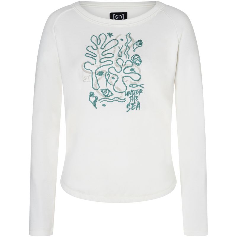 Women’s SUPER.NATURAL W Under The Sea Crew Sweatshirt, white