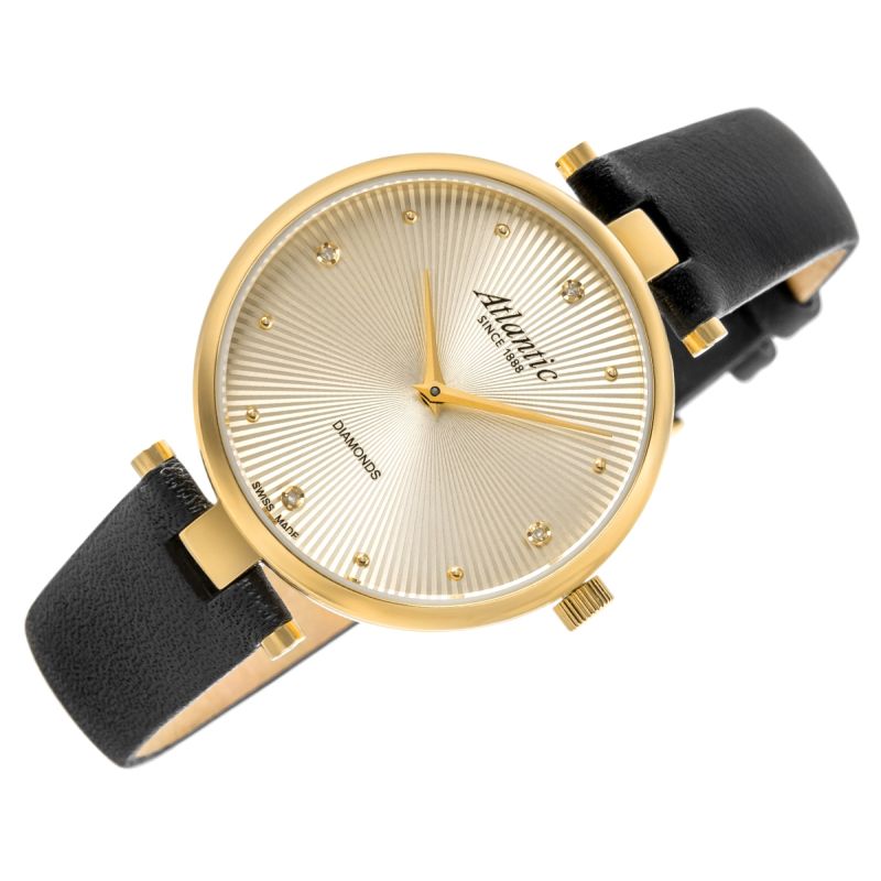 Atlantic Royal Diamonds Women's Watch 29044.45.37 + BOX Zegarki damskie/Atlantic/Na pasku Your Sports Performance