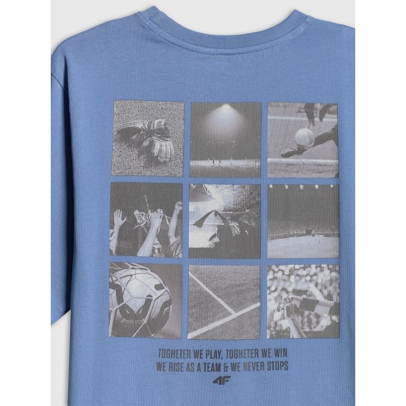 Boy's loose T-shirt with print 4F 4FJRSS26TTSHM4277-32S