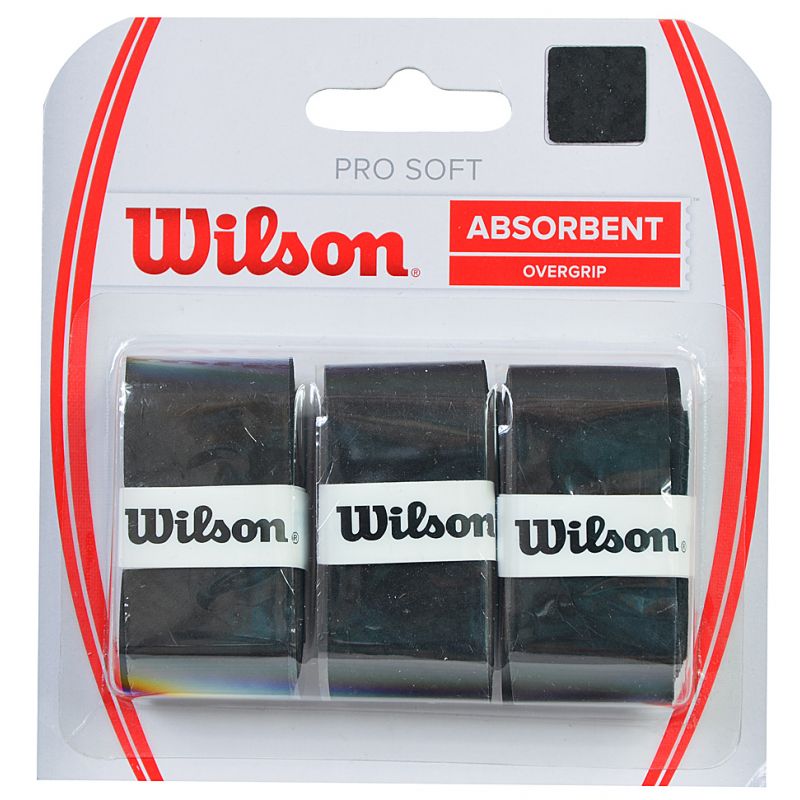 Wilson Pro Soft Absorbent Overgrip Black /3pcs/ /WRZ4040 Accessories/Rackets and accessories Your Sports Performance