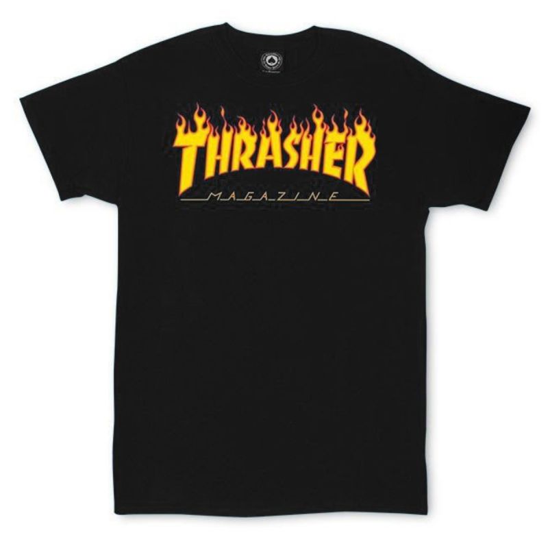 Thrasher Flame Logo T-Shirt Black - 110102/BK Odzież/Odzież na co dzień Your Sports Performance