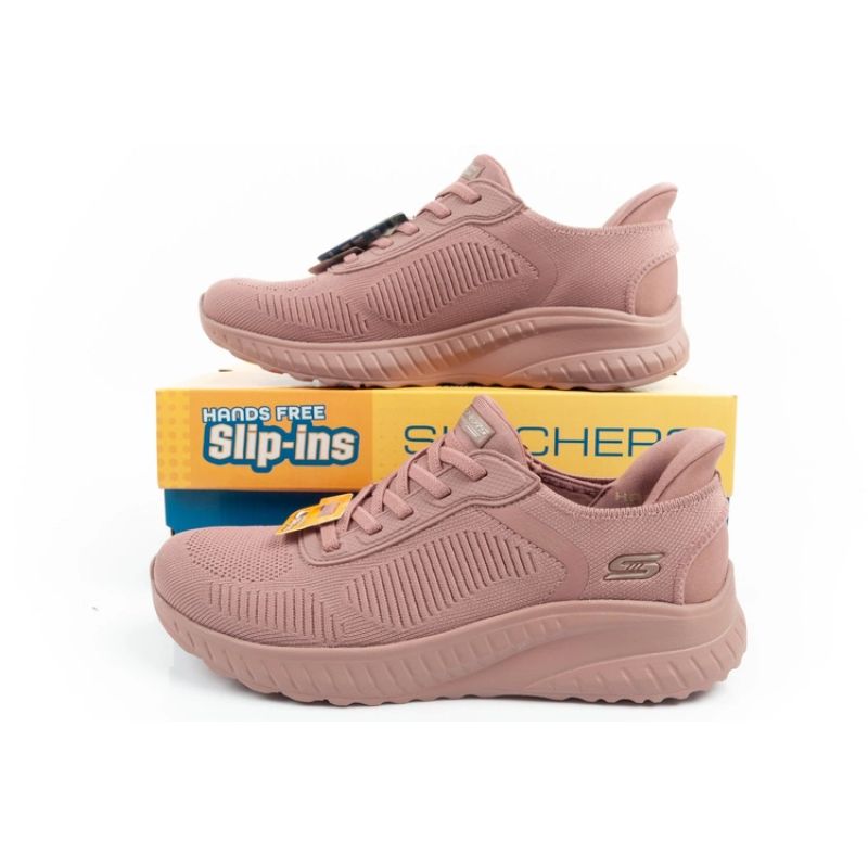 Skechers Bobs Squad-Chaos women's comfortable SLIP-INS sports shoes pink In preparation Your Sports Performance