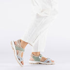Comfortable women's sports sandals with Velcro colorful Rieker 68866-94 Rieker