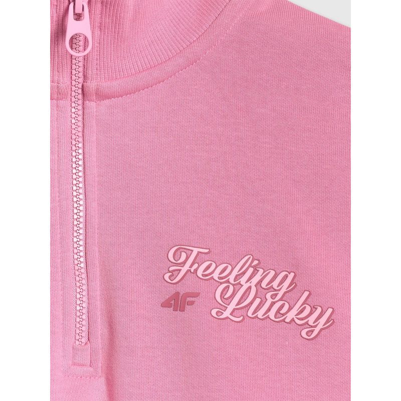 Regular sweatshirt without hood for girls 4F 4FJRSS26TSWSF2625-54S