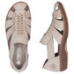 Beige women's leather sandals Rieker M1679-60 Rieker