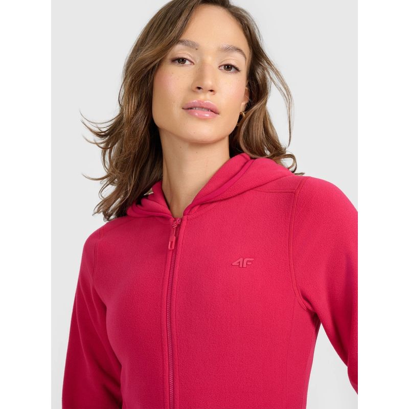 Women's slim fleece jacket with hood 4F 4FRAW25TFLEF495-53S