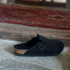 Birkenstock Boston Shearling Black Women's Wool Insulated Clogs Regular Wide (0259881) In preparation Your Sports Performance