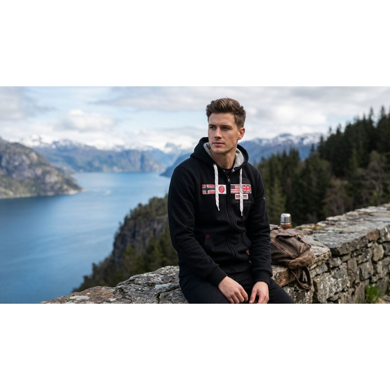 Men’s Sweatshirt Geographical Norway GORMA MEN 100 EO +BS (WT1880H/GN-BLACK)