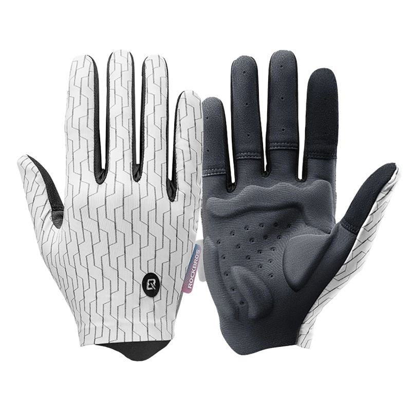Rockbros sports gloves full spring-summer size S - white and black Rockbros