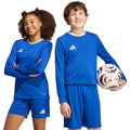 adidas Entrada 26 Long Sleeve Jersey Kids' Shirt, Blue, KF5886