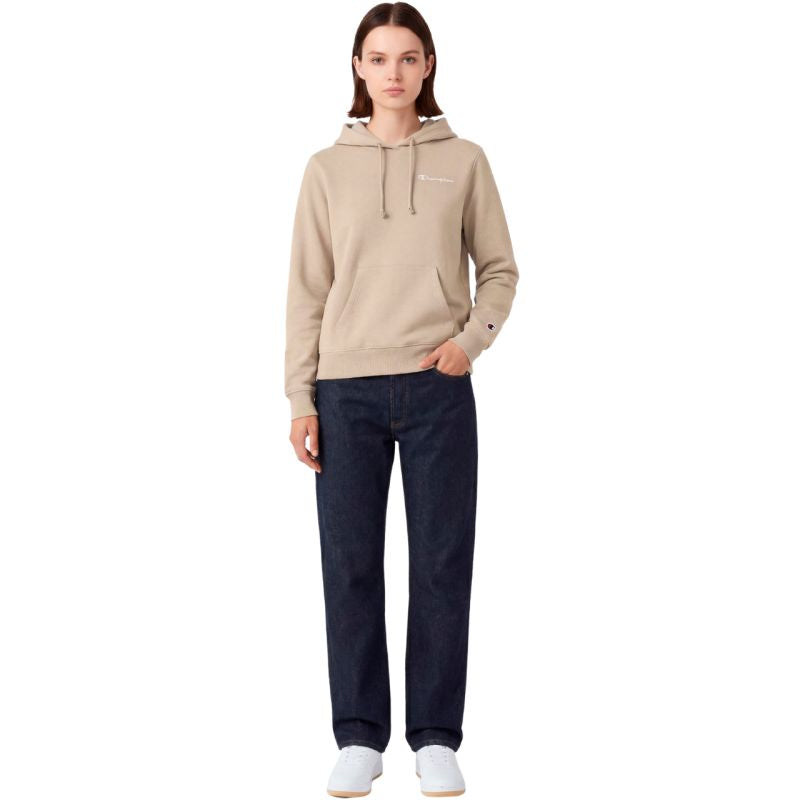Champion Women's Hoodie Sweatshirt Beige 118404 MS041