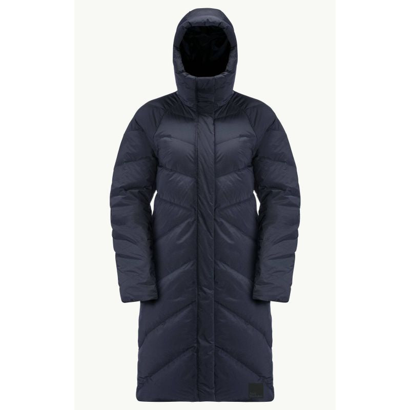 Jack Wolfskin MARIENPLATZ COAT W night blue Down Insulated women's winter jacket navy blue (1206971_1010) In preparation Your Sports Performance