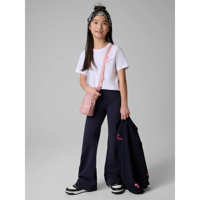Girls' sweatpants with flared legs 4F 4FJRSS26TTIGF327-31S 4f