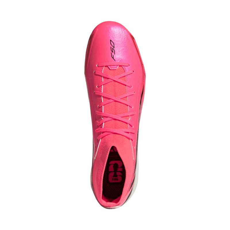 Adidas F50 Hyperfast League Mid FG football boots pink KJ6714
