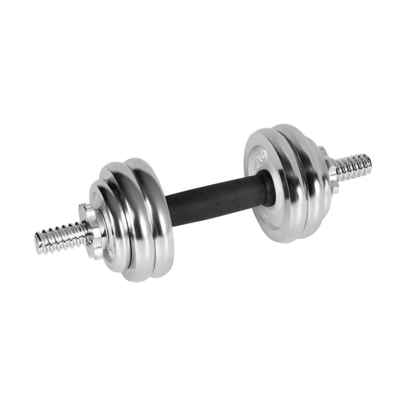 REBEL ACTIVE ADJUSTABLE CHROME DUMBBELLS IN CASE WITH BAR, 15 KG SET To be categorized Your Sports Performance