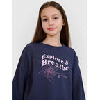 Girls' sweatshirt without a hood, 4F 4FJWSS25TSWSF1483-22S *Kategoria tymczasowa Your Sports Performance