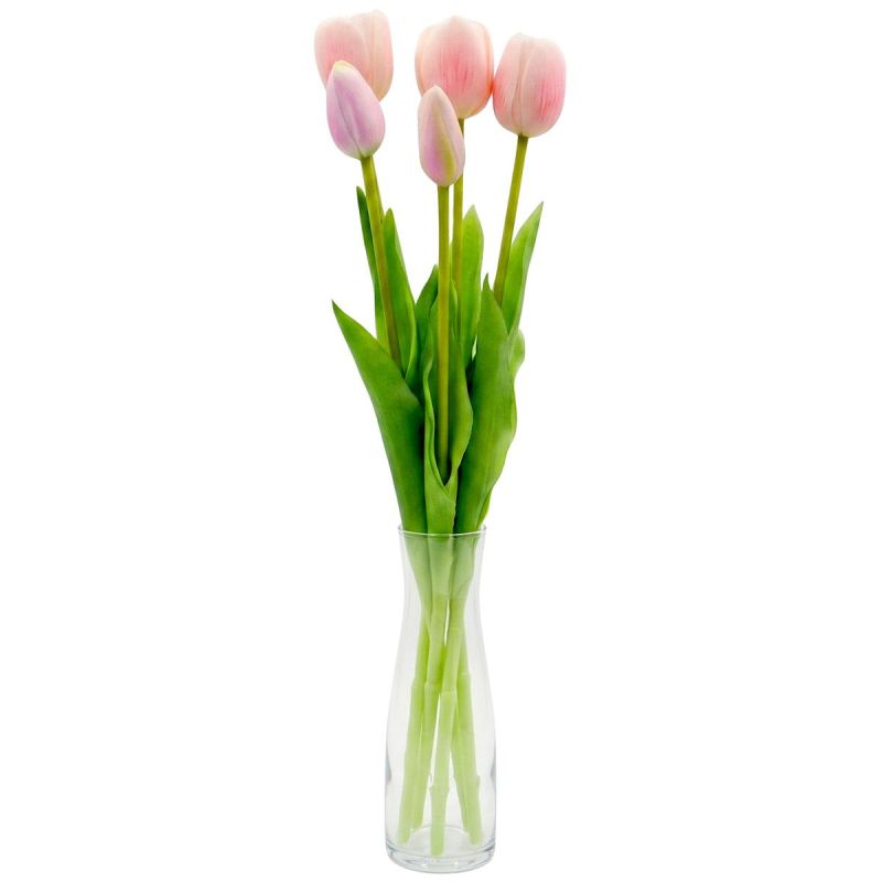 BOUQUET OF 5 LIGHT PINK TULIPS 39 CM LIKE LIFE SPRING DECORATION Home and Garden/Equipment Your Sports Performance