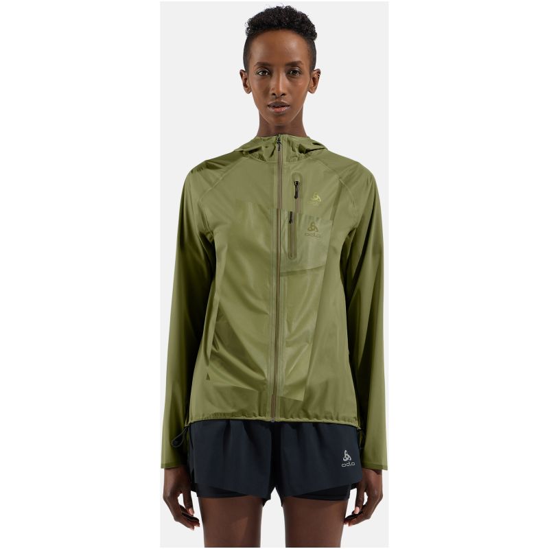 ODLO ZEROWEIGHT DUAL DRY PK WATERPROOF Women's Jacket, green