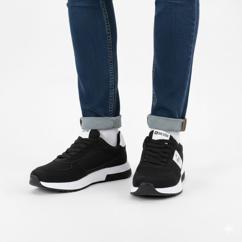 Men's casual black sneakers Big Star TT174352 To be categorized Your Sports Performance