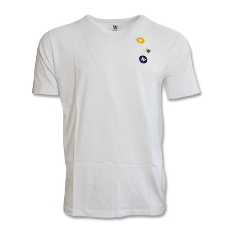 Wood Wood Ace Patches T-shirt White - 10235704-2222-White Odzież/Odzież na co dzień Your Sports Performance