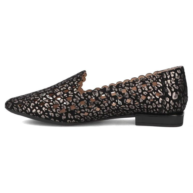 Women's leather openwork shoes, black Filippo DP7710 Filippo