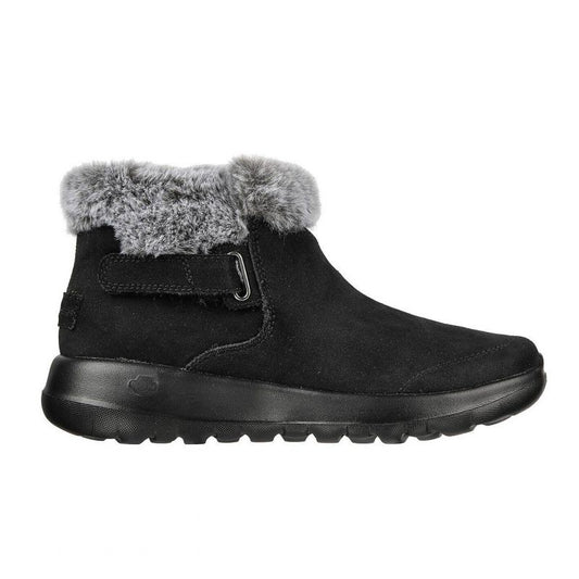 Skechers ON-THE-GO JOY FIRST GLANCE Women's Winter Boots in Suede Leather with Fur, Black (144041-BKGY) In preparation Your Sports Performance