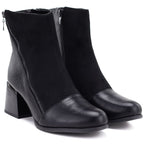 Women's insulated ankle boots with a block heel, black M.Daszyński SA269-5