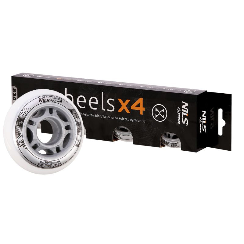 PU 70x24 82A WHITE WHEELS (4 pcs.) NILS EXTREME In preparation Your Sports Performance