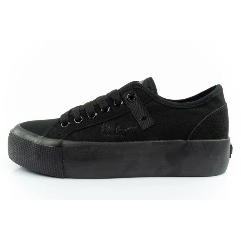 Lee Cooper women's sports shoes fabric platform sneakers black In preparation Your Sports Performance