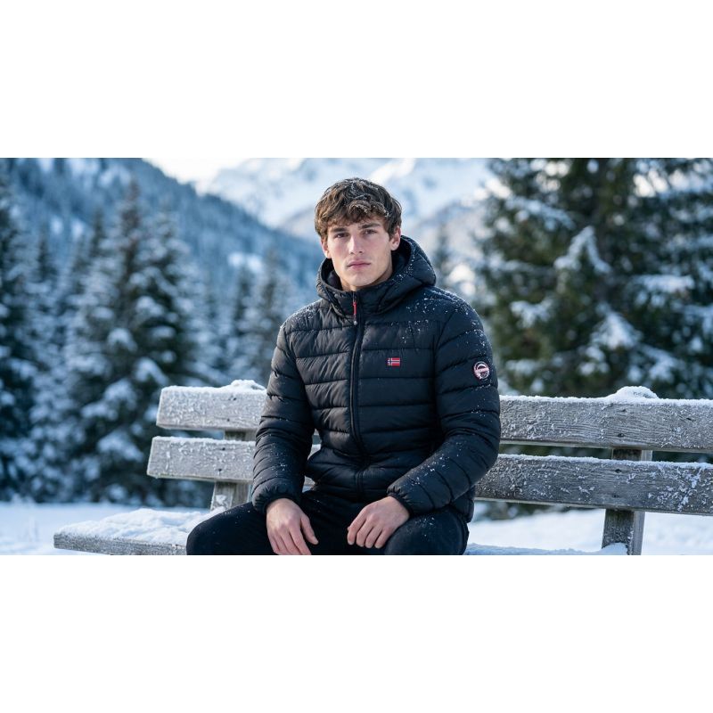 Men’s jacket Geographical Norway AMIGO HOOD BLACK DB MEN 096 (WA1455H/GN-BLACK)