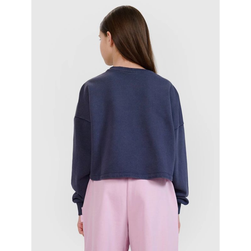 Girls' sweatshirt without a hood, 4F 4FJWSS25TSWSF1483-22S *Kategoria tymczasowa Your Sports Performance