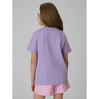 Girls' regular printed T-shirt 4F 4FJRAW26TTSHF4240-52S