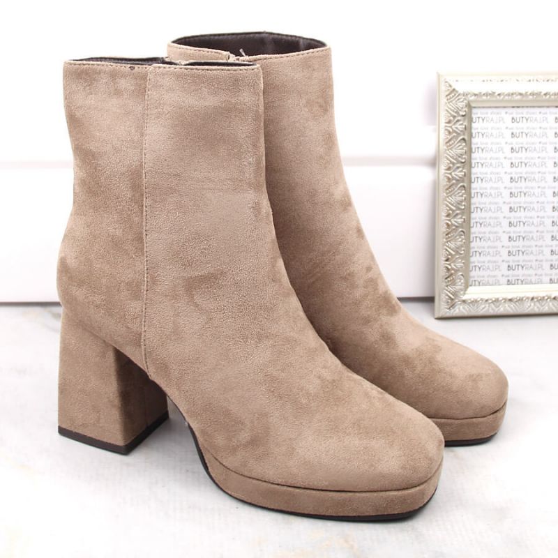 Suede ankle boots Jezzi W JEZ411B, beige Footwear/Outdoor/Jezzi Your Sports Performance