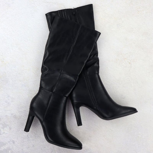 Jezzi ASA271-2 women's black high heel boots Footwear Your Sports Performance