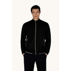 Paul&Shark men's cotton and lyocell zip-up sweatshirt, black (26411809-11)