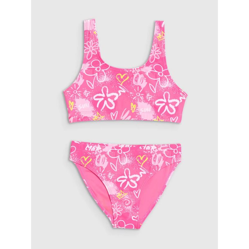 Girls' two-piece swimsuit 4F 4FJRSS25UBKSF051-90A *Kategoria tymczasowa Your Sports Performance