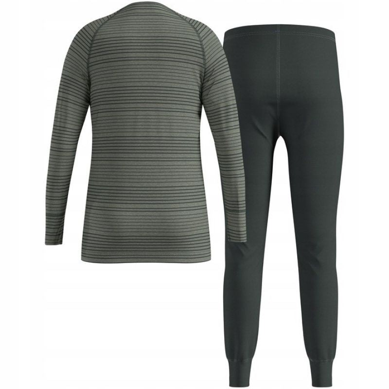 Thermal underwear - Odlo Set long ACTIVE WARM SET size 140cm Gray Odzież militarna/Bielizna termoaktywna Your Sports Performance